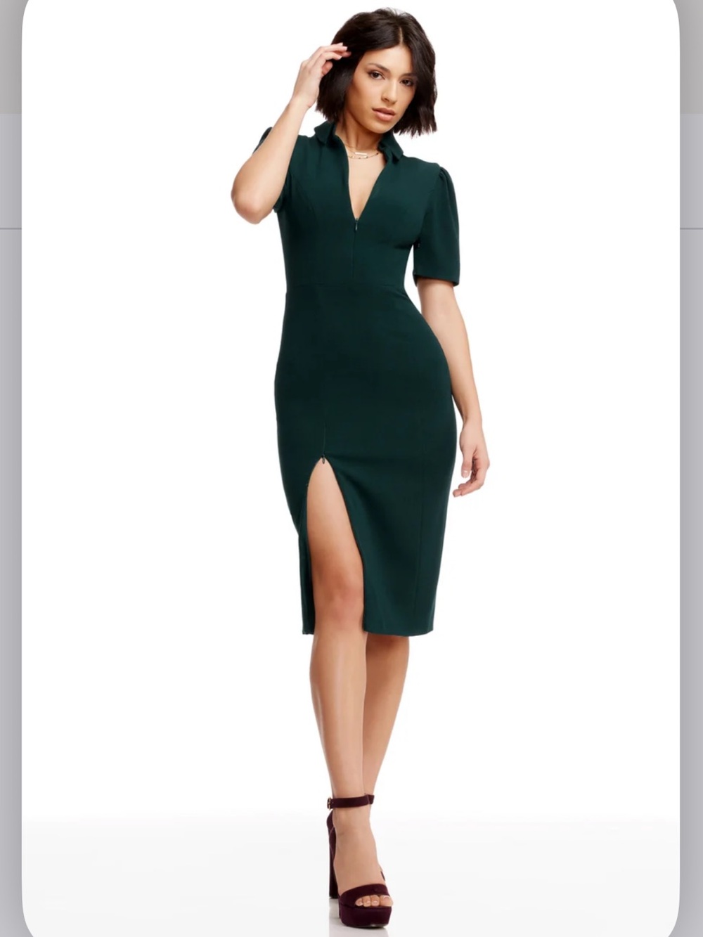 NEW Dress The Population Gloria Dress in Pine - Size M